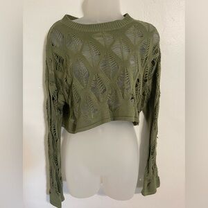 Olive Green Knit Women's Top
